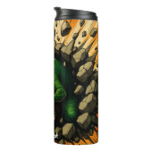 Groene T-Rex Muurbrekende Brul Thermosbeker (Geroteerd rechts)