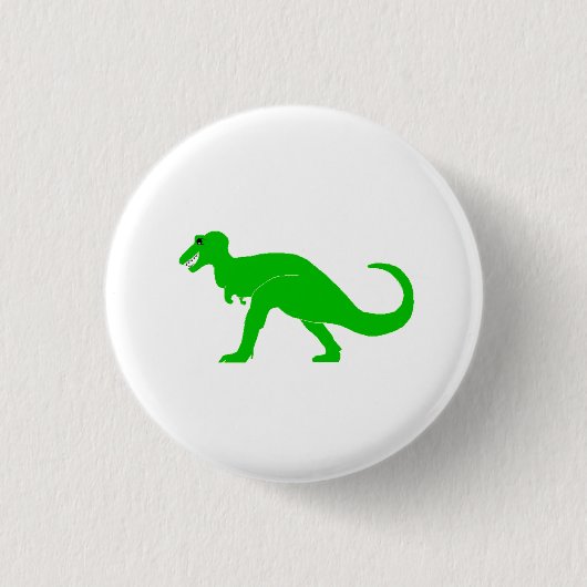 Groene T-Rex Ronde Button 3,2 Cm (Voorkant)