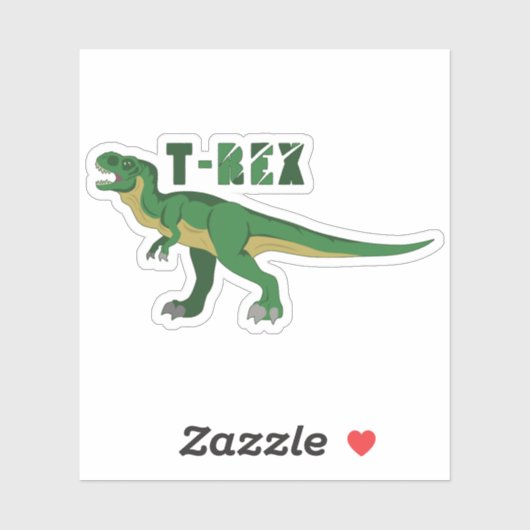 Groene T-Rex Sticker (Vel)