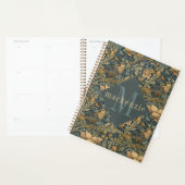 Groene Taan Loof William Morris Elegant Monogram Planner (Display)