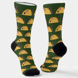 Groene Taco Rat Crew Sokken
