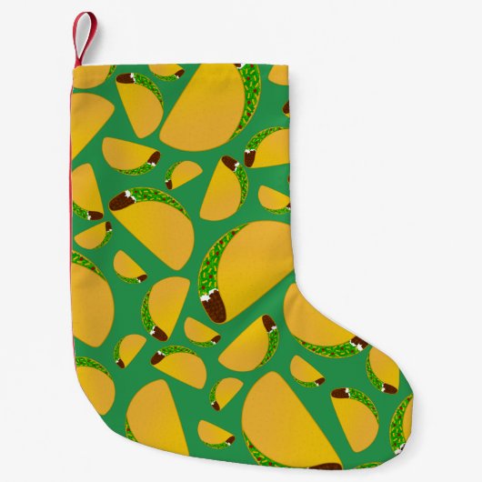 Groene tacos kleine kerstsok (Voorkant)