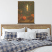 Groene Tafel – Kaarslicht en Rust Canvas Afdruk (Insitu (Slaapkamer))