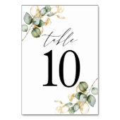 Groene tafel nummer 10 kaart (Voorkant)