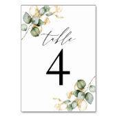 Groene tafel nummer 4 kaart (Voorkant)