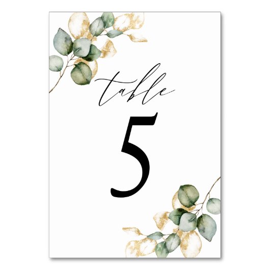 Groene tafel nummer 5 kaart (Voorkant)