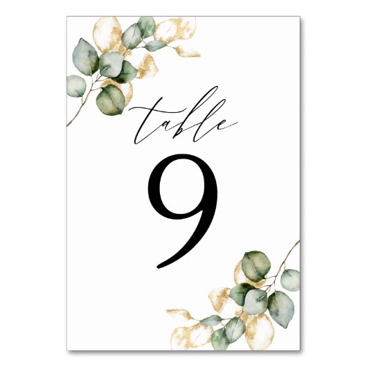 Groene tafel nummer 9 kaart (Voorkant)