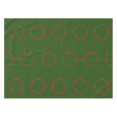 Groene tafelkledij met rode cirkels tafelkleed (Voorkant (Horizontaal))