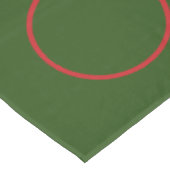 Groene tafelkledij met rode cirkels tafelkleed (Gekanteld)