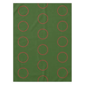 Groene tafelkledij met rode cirkels tafelkleed (Voorkant)