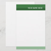 Groene tafels briefpapier (Voorkant / Achterkant)