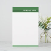 Groene tafels briefpapier (Staand voorkant)