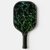 Groene takjes op zwart pickleball paddle (Achterkant)