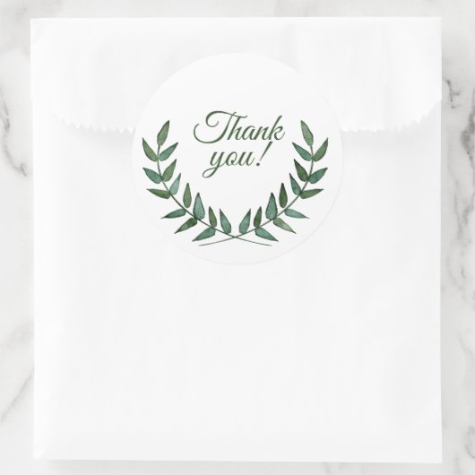 Groene Takken Bedankt Stickers (Tas)