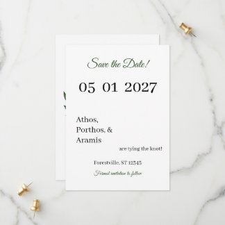 Groene Takken Bewaar de Datum Save The Date