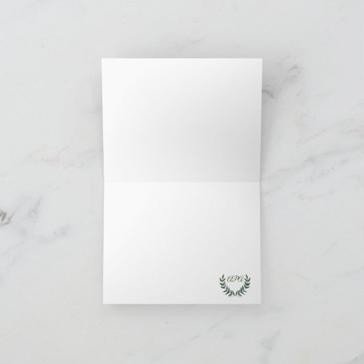 Groene Takken Dankkaart Bedankkaart (Binnen)