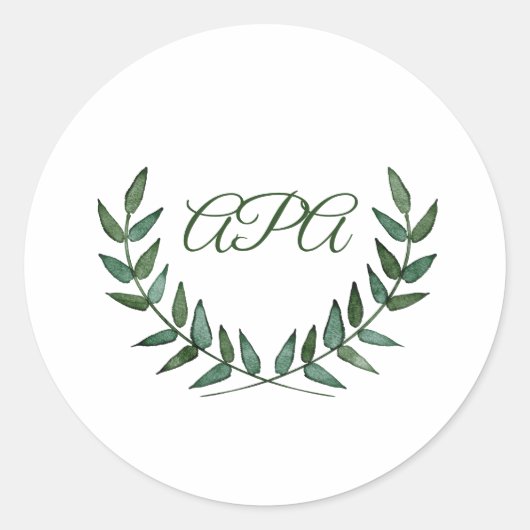 Groene Takken Eenvoudige Sticker (Voorkant)