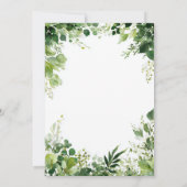 Groene takken grens bruiloft kaart (Achterkant)