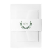 Groene Takken Initialen  Uitnodigingen Wikkel (Voorkant Voorbeeld)