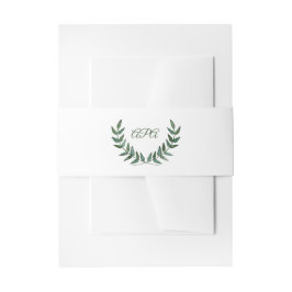 Groene Takken Initialen  Uitnodigingen Wikkel