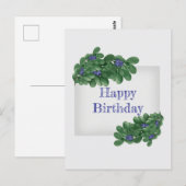 Groene takken met bosbessen Briefkaart (Voorkant / Achterkant)