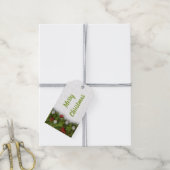 Groene takken met Ornamenten kerst Cadeaulabel (Met Touw)