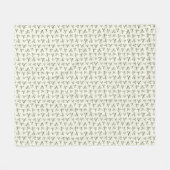 Groene takken op crème in de begroting - naadloos  fleece deken (Voorkant (Horizontaal))