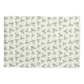 Groene takken op crème in de begroting - naadloos  kussensloop (Achterkant)