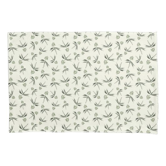 Groene takken op crème in de begroting - naadloos  kussensloop (Voorkant)