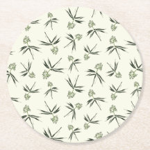 Groene takken op crème in de begroting - naadloos 