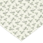 Groene takken op crème in de begroting - naadloos  tafelkleed (Gekanteld)