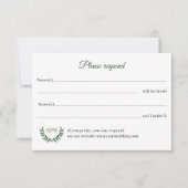 Groene Takken-reactiekaart RSVP Kaartje (Voorkant)