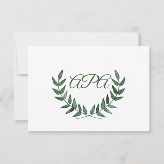 Groene Takken-reactiekaart RSVP Kaartje (Achterkant)