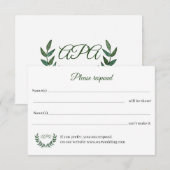 Groene Takken-reactiekaart RSVP Kaartje (Voorkant / Achterkant)