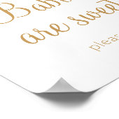 Groene takken Sinaasappel Baby shower Baby's zijn  Poster (Hoek)