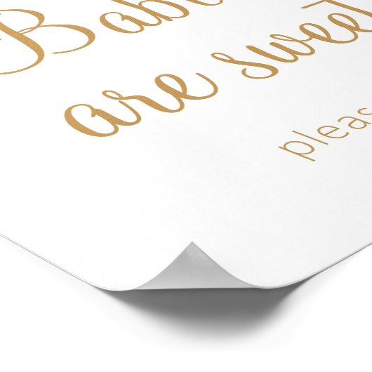 Groene takken Sinaasappel Baby shower Baby's zijn  Poster (Hoek)