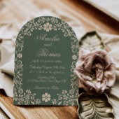 Groene Talavera Mexicaanse bruiloft Kaart