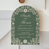 Groene Talavera Mexicaanse bruiloft Kaart