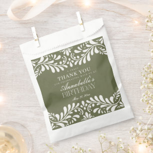 Groene Talavera Spaanse Fiesta Verjaardag Dessert Bedankzakje