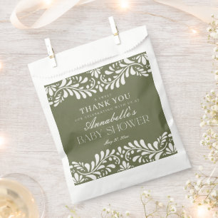 Groene Talavera Tegel Fiesta Baby shower Dessert Bedankzakje