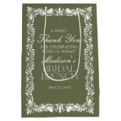 Groene Talavera Tegel Fiesta Bruids Brunch Favoren Medium Cadeauzakje (Achterkant)