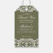 Groene Talavera Tegel Fiesta verjaardagsfeest guns Cadeaulabel (Achterkant)