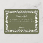 Groene Talavera Tegel Luier Raffle Kaart Insert (Voorkant)