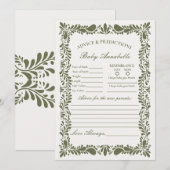 Groene Talavera Tegel Spaans advies voor Baby Kaar Kaart (Voorkant / Achterkant)