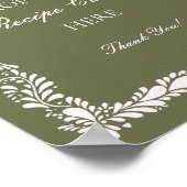 Groene Talavera Tegel Spaans Deel een Recept Bruid Poster (Hoek)