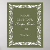 Groene Talavera Tegel Spaans Deel een Recept Bruid Poster (Voorkant)