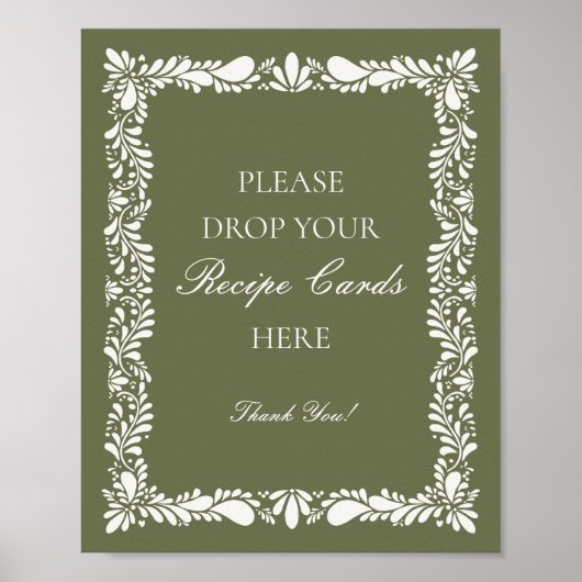 Groene Talavera Tegel Spaans Deel een Recept Bruid Poster (Voorkant)