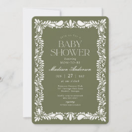 Groene Talavera Tegel Spaans Fiesta Baby shower Kaart