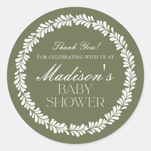 Groene Talavera Tegel Spaans Fiesta Baby shower Ronde Sticker (Voorkant)