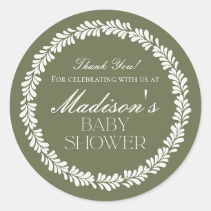 Groene Talavera Tegel Spaans Fiesta Baby shower Ronde Sticker